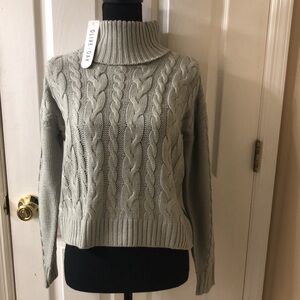 Olive + Oak Light Gray Ribbed Sweater